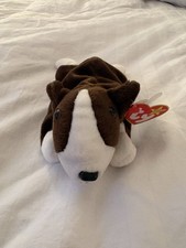 TY Beanie Baby “Bruno” The Terrier Dog Toy - RARE/TAG ERRORS, PVC Pellets 1997