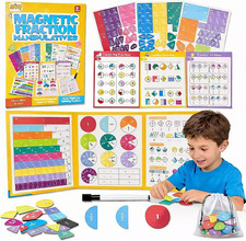 Magnetic Fraction Demonstration Book, Fraction Manipulatives with Magnetic Fract