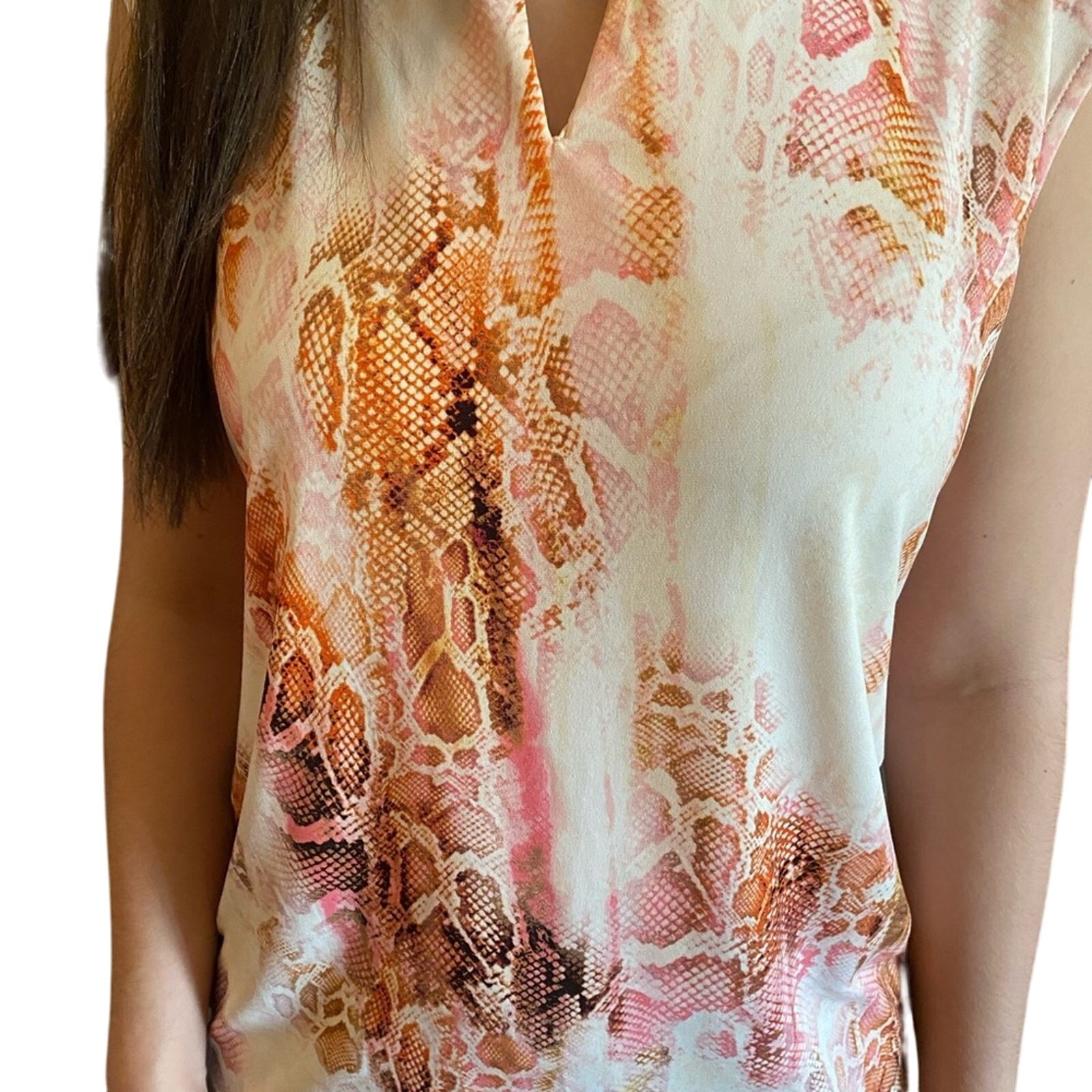 Small Python Look Calvin Klein Animal Print Snake Tank Top Small | eBay