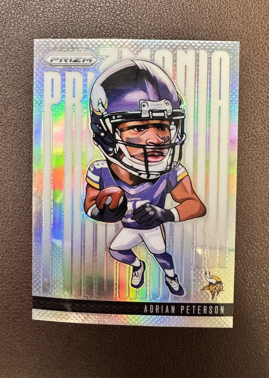 2024 Panini Prizm Adrian Peterson Prizmania SSP #21 Minnesota Vikings Case Hit