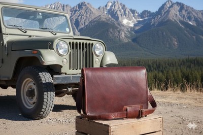 Leather Laptop Bag Brown New 15 -Inch - Handmade World