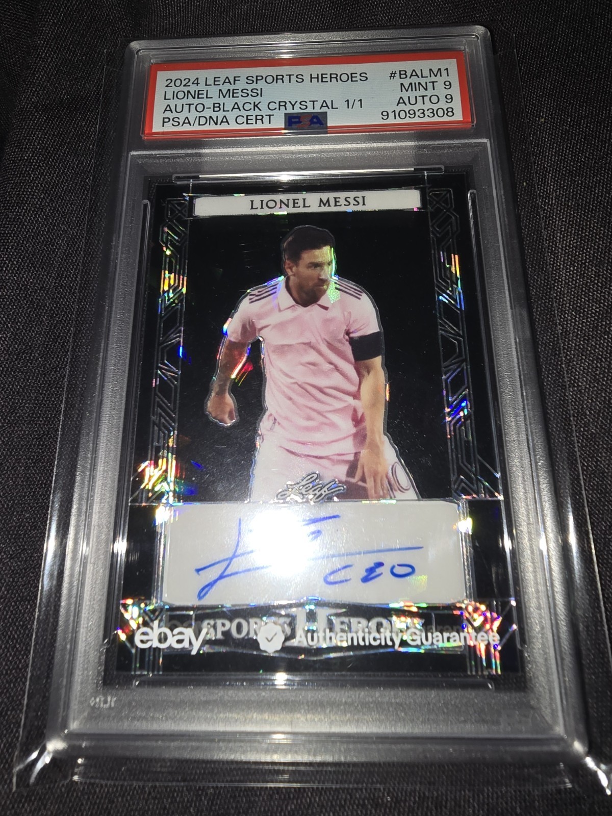 💰$4K #1/1 PSA POP 1! HOLO AUTO INVESTMENT+!🤑$CARCE CRYSTAL LIONEL MESSI SIGNED view 4
