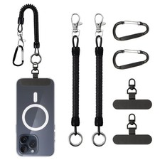 YuxLnJxem Phone Lanyard Tether   Black   Anti-Theft  Drop Black,