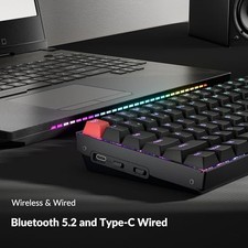 BLACK/BROWN SWITCH - KEYCHRON K4 96 LAYOUT QMK WIRELESS AND WIRED OPTIONS