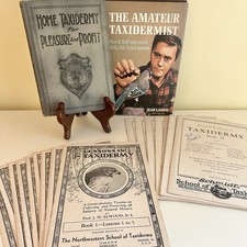 Antique Taxidermy Books & Mail Order Courses Set Northwestern Schmidt Harding
