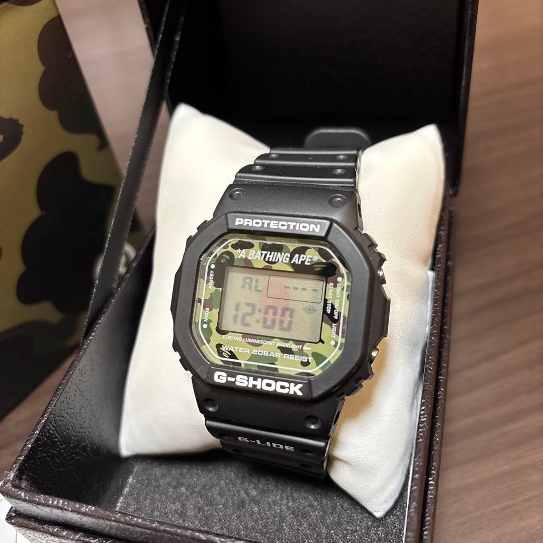 A BATHING APE G-SHOCK DW-5600VT 1stカモ A Bathing Ape G-Shock DW-5600VT 1st Camo Green Watch Rare