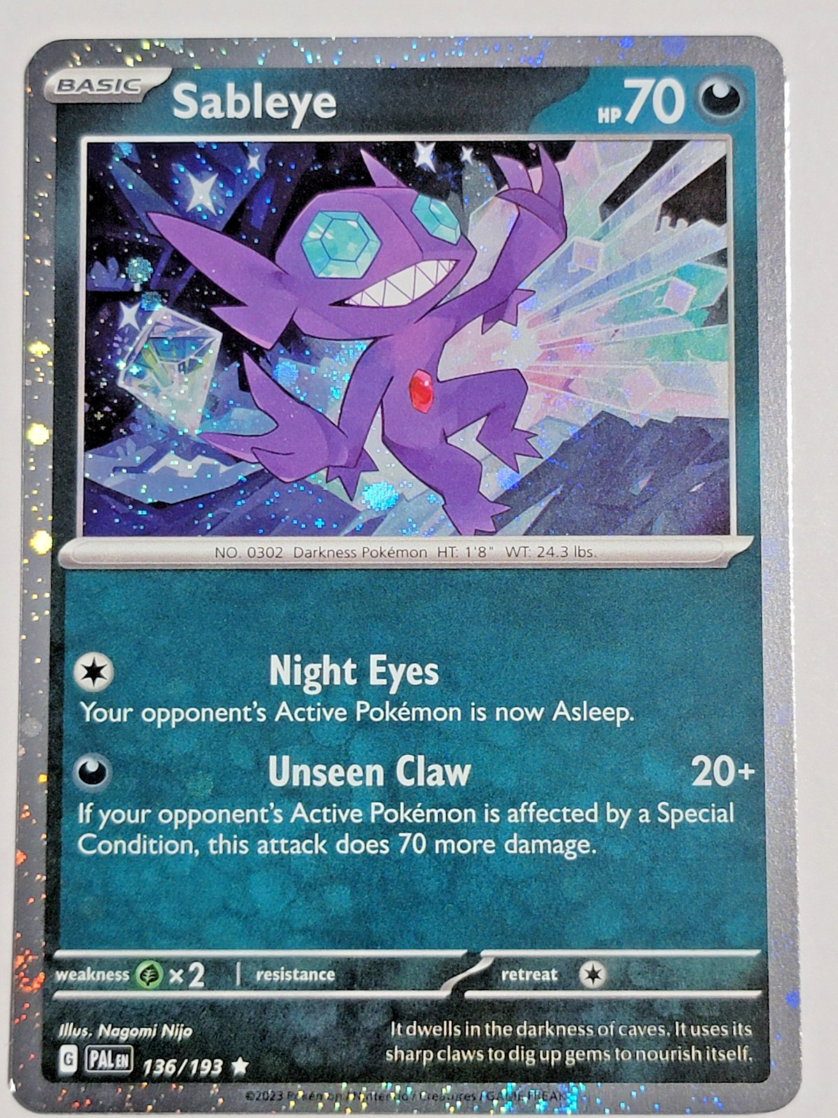 Sableye (Cosmos Holo) 136/193 Miscellaneous Cards & Products Holo