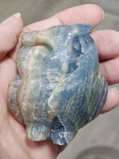 Cute Blue Onyx Owl Figurine 2" H 165g