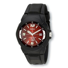Orologio analogico CASIO MW600F-4AV Enticer, quadrante rosso