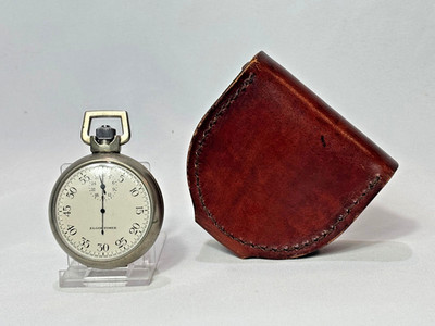 1945 Elgin Stopwatch USN Bureau of Ordance 6255 Torpedo Timer With Leather Case