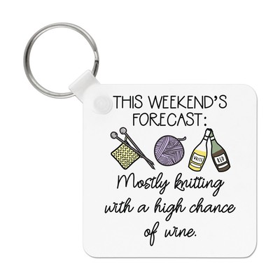 Dieses Weekend's Forecast Knitting Schlüsselanhänger Wein Best Mum Freundin