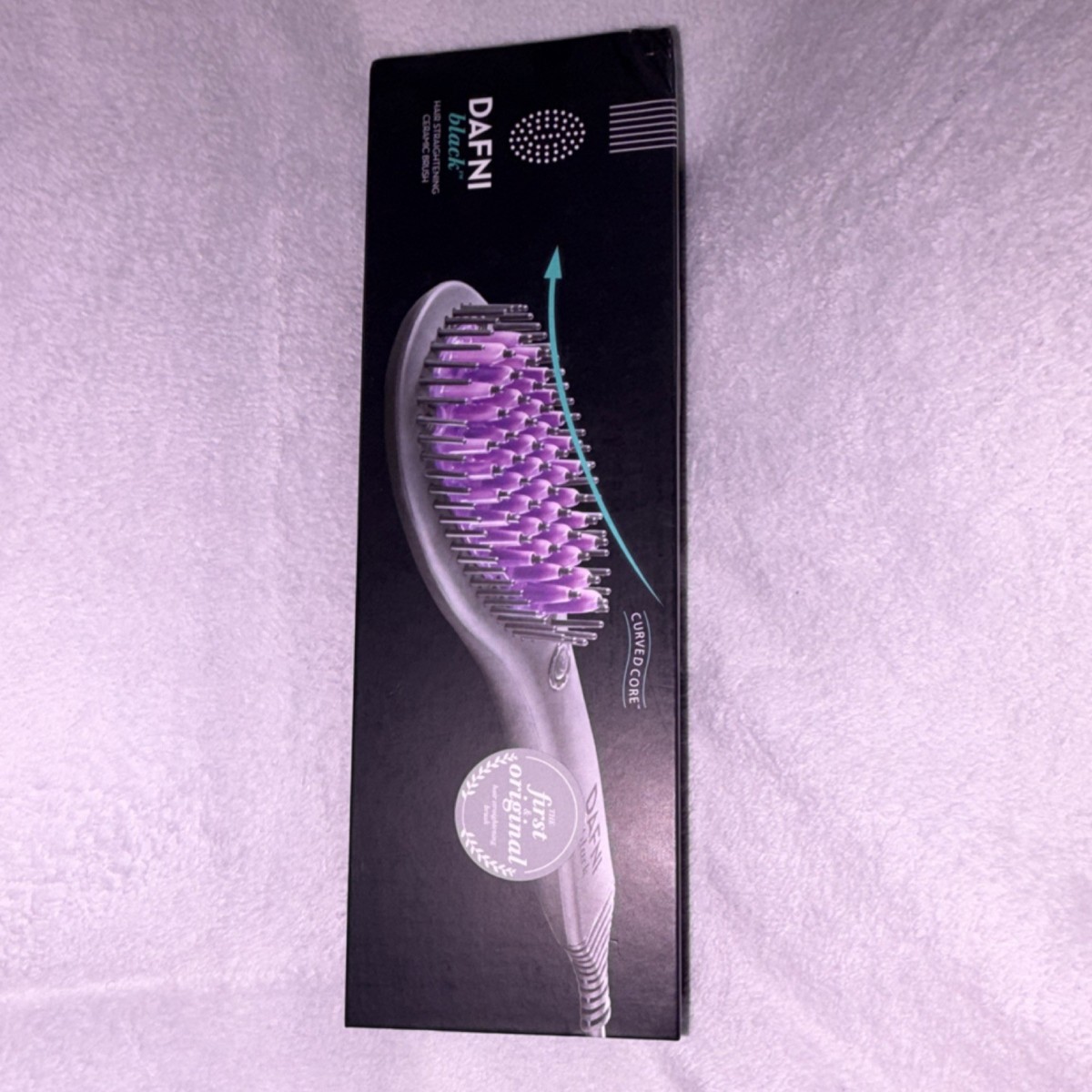 DAFNI Black Hair Straightening Brush Curved Core Model  display picture 2