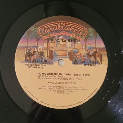 D.C. Larue-Do You Want Real Thing-Rare 1978 Promo Electro Disco 12''-HEAR-VSVG++