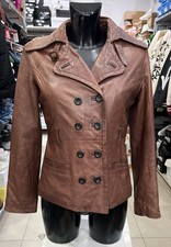 giacca giubbino donna Denny Rose in pelle marrone  taglia M  AD143