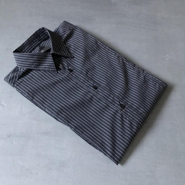 Men Ermenegildo Zegna Shirt Black Cotton 42 / XL /
