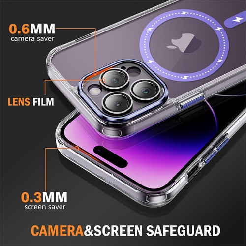 CLEAR Shockproof Case für Apple iPhone 15 Pro MagSafe Slim Dünn Robust - Bild 7 von 7