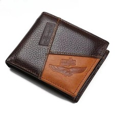 100 Cow Genuine Leather Men Wallet Many Departments Short Bifold Man Wallets Zi