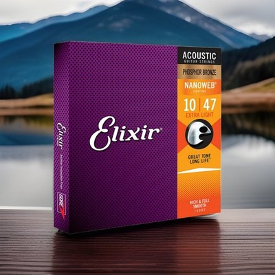Original Elixir Custom Light PhosphorBronzesaiten mit Nanoweb Beschichtung  
