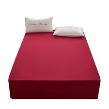 Queen Fitted Sheet Only Deep Pocket Fits 15 Inch Mattress Wine Red Soft
