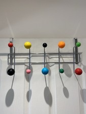 Vintage Chrome Multicoloured Coat Hook Rack Balls Retro Kitsch Sputnik style