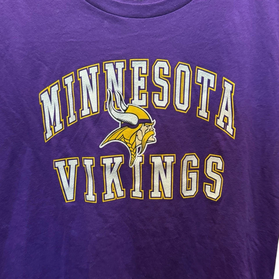 Camiseta de fútbol americano Team Apparel Minnesota Vikings para mujer grande púrpura brillante NUEVA Foto 3 de 4
