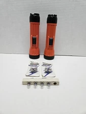 Bright Star 2117 Flashlight Orange Red Hazardous Locations PR2 Bulbs
