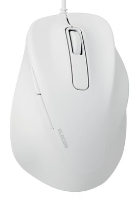 ELECOM Wired USB Ergonomic Shape Mouse  Silent Click  Right Hand  2000DPI  5