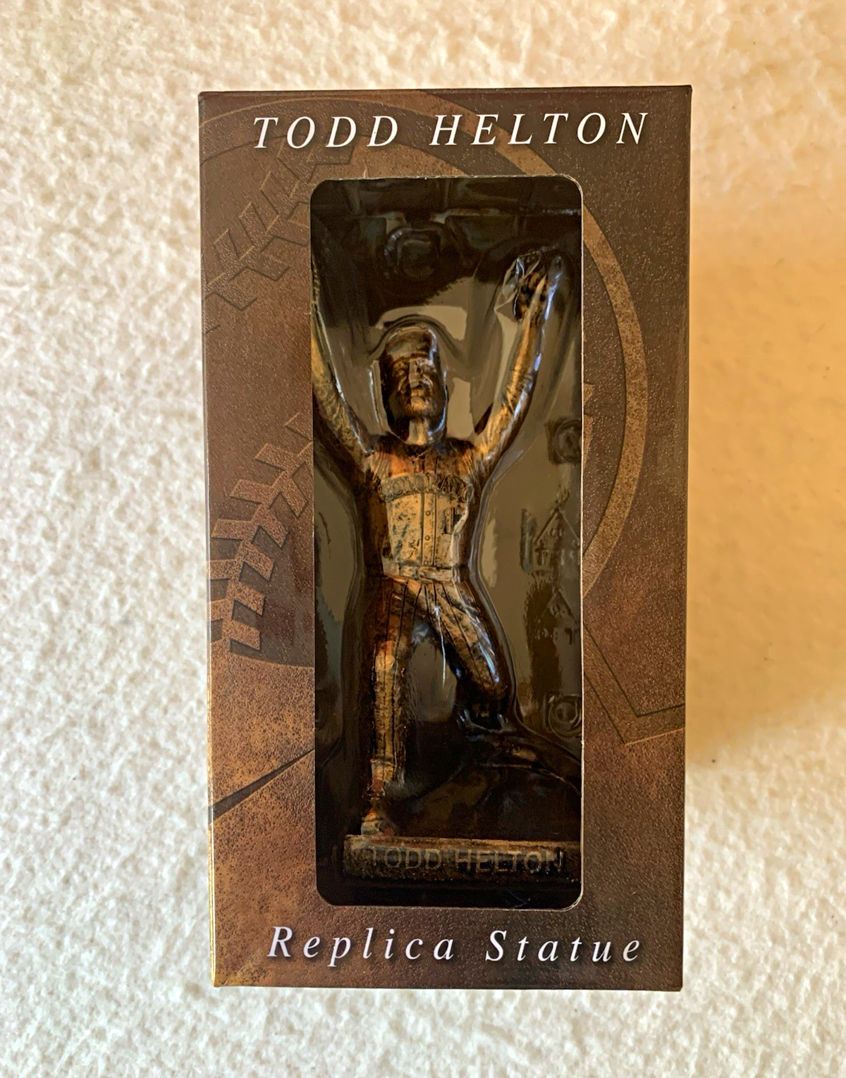 Todd Helton Replica Statue HOF Coors Field Baseball Figure Boxed Bronze