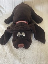 Vintage 1985 Tonka Pound Puppy 17  Black Large Dog W Collar