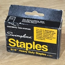 Swingline 9/16" Heavy Duty Staples 800-9 for Staple Gun 1000pc NOS Vtg Germany