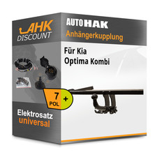 Für Kia Optima Kombi 16- AUTO HAK Anhängekupplung abnehmbar + 7polig E-Satz AHK