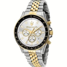 Orologio Maserati Sfida Cronografo uomo R8873640024 Watch Acciaio Bicolor Dorato