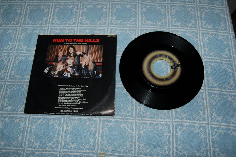 Single Iron Maiden Run to the hills+++++++++++Hard  Rock 80er Sammlung - Bild 2 von 2