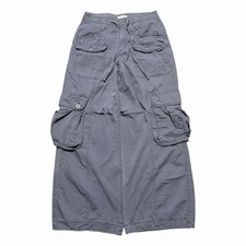 Women  s Y2K Garage Super Wide Leg Trendy Grey Cargo Pocket Pants Size 5