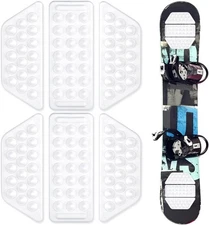 2 Sets 6PCS Snowboard Stomp Pads Anti-Slip Durable Grip Pads Snow White Snowboar