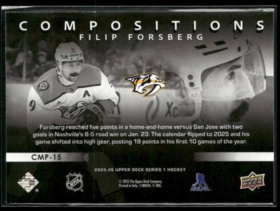 2025-26 Upper Deck #CMP-15 Filip Forsberg Nashville Predators