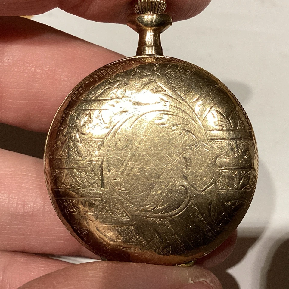 Elgin 1916 Pocket Watch Grade 417 Model 2 Size 3/0 7 Jewels Hunting - Image 2 of 4