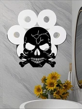 Sugar Skull Toilet Tissue Holder,Animal Paper Holders,Decorative Metal Papers...