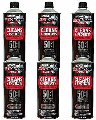 Echo 7450001 Red Armor 32 oz. 50:1 Pre-Mixed Ethanol Free Fuel 6PK