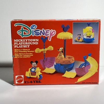 1990 Mattel Disney Mickeytown Playground Playset ~ Complete