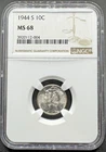 New Listing1944-S MERCURY SILVER DIME NGC MS68 04XFC26