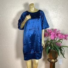 David Meister Above the Knee Royal Blue Shift Dress - Size 12