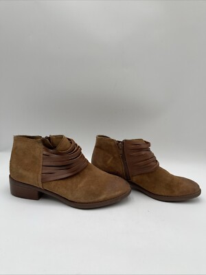 Women s Comfortiva Corliss Brown Cognac Suede Ankle Boots Size 6W