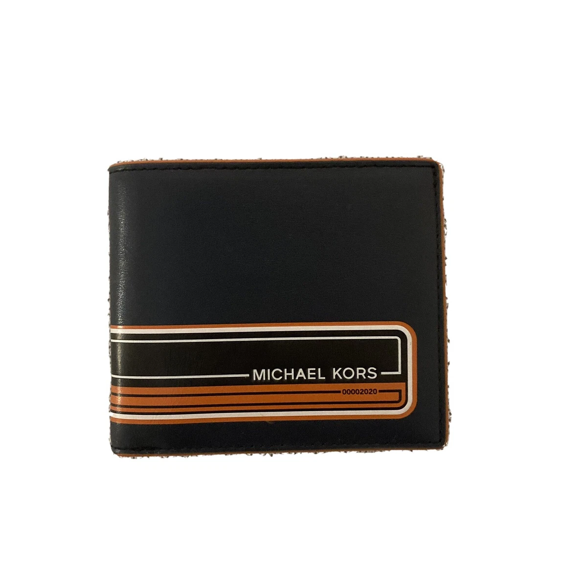 New Michael Kors Kent Men s slim Billfold wallet Leather Navy