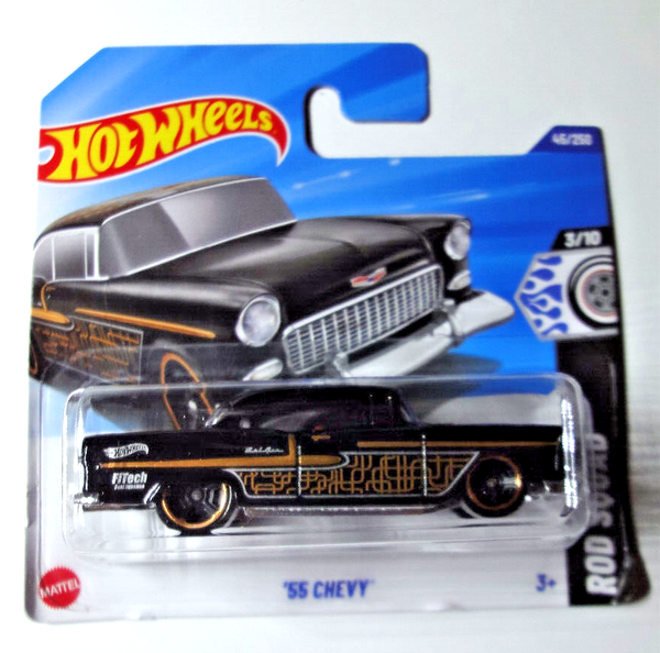 Hot Wheels - '55 Chevy Bel Air - Schwarz - Short Card - Rod Squad 2025 - HYW96-image