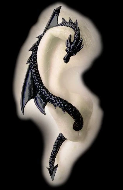 Alchemy Gothique Boucle D'Oreille - The Du Dragon Leurre - Fantastique Goujon - Photo 1/1