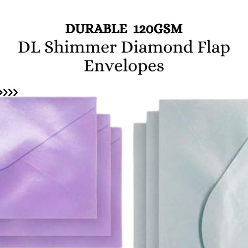 Premium Quality Multi Color DL Shimmer Envelopes 220mm x 110mm - 120 GSM - Picture 6 of 36