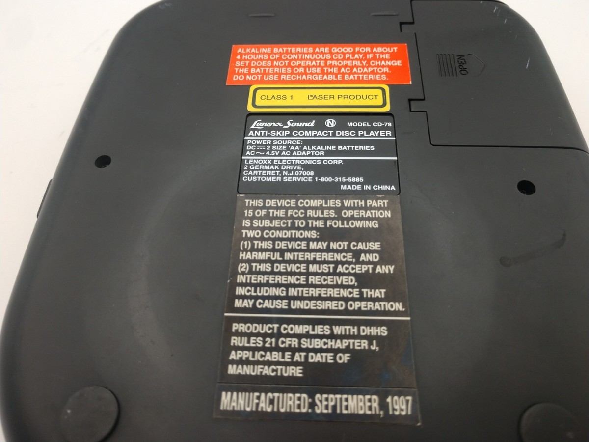 1997 Lennox Sound Compact Disc Player Model CD-78 A9 | eBay