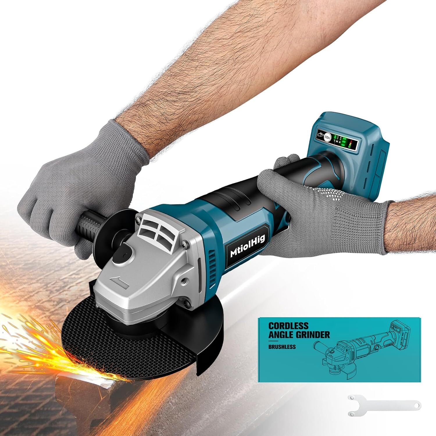 Makita 18V Cordless Brushless Angle Grinder 8500RPM Power Tool