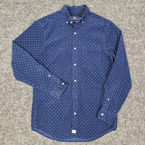 Vineyard Vines Shirt Mens Small Blue All Over Print Corduroy Classic Fit Murray - Picture 2 of 10